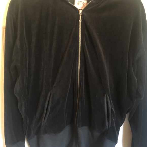 Juicy Couture black and pink velour zip jacket - Picture 3 of 6